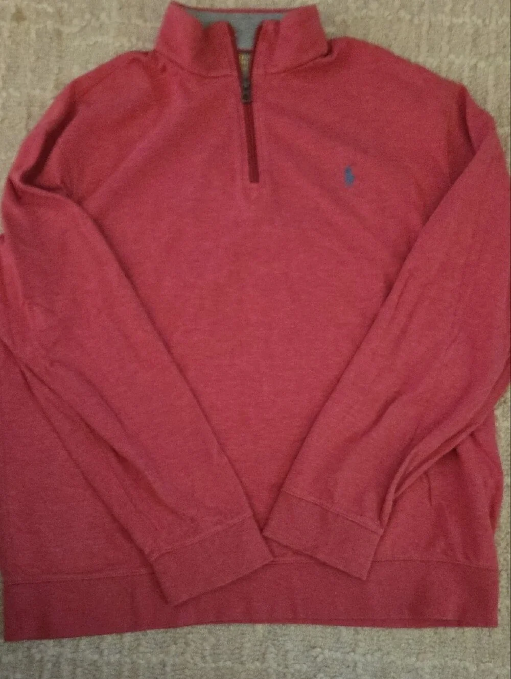 Polo by Ralph Lauren Heathered Salmon Zip Pullover